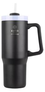 Ανοξείδωτο Ποτήρι StrawTumbler XL Save the Aegean 900ml Estia - 96 - Black