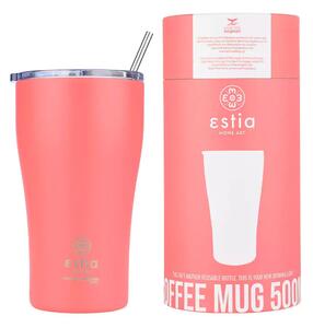 Ανοξείδωτο Ποτήρι Θερμός Save the Aegean 500ml Estia - 104 -Coral