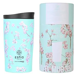 Ανοξείδωτο Ποτήρι Θερμός Travel Mug Blossom Green 350ml Estia