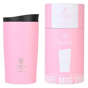 Ανοξείδωτο Ποτήρι Θερμός Travel Mug 350ml Estia - 124-Pink