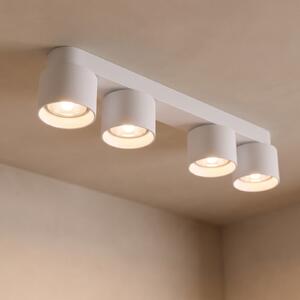 Nordlux Downlight Pitcher, λευκό/ασημί, 4 λάμπες, μέταλλο, GU10, ρυθμιζόμενος, Λευκό, Σαλόνι / τραπεζαρία, Μέταλλο, σύγχρονο