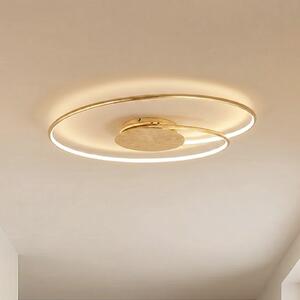 Lindby LED φωτιστικό οροφής Joline, Ø 74 cm, χρυσό χρώμα, μέταλλο, Χρυσό / Ορείχαλκου, Σαλόνι / τραπεζαρία, Μέταλλο, σύγχρονο