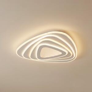 Lindby LED οροφής Rebeka, 48x49cm, CCT, τηλεχειριστήριο, ρυθμιζόμενος, Λευκό, Σαλόνι / τραπεζαρία, Μέταλλο, σύγχρονο