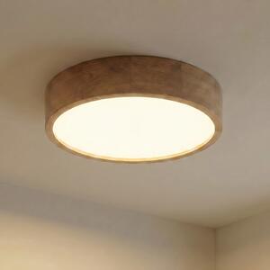 TEMAR LIGHTING Φωτιστικό οροφής Cleo, Ø 48 cm, 4-φωτιστικό, ξύλο δρυός, E27, ρυθμιζόμενος, Ξύλου, Σαλόνι / τραπεζαρία, Ξύλο, σύγχρονο