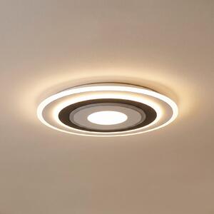 Lindby LED φωτιστικό οροφής Rebeka, στρογγυλό, Ø 70 cm, CCT, ρυθμιζόμενο, ρυθμιζόμενος, Λευκό, Σαλόνι / τραπεζαρία, Πλαστικό, σύγχρονο