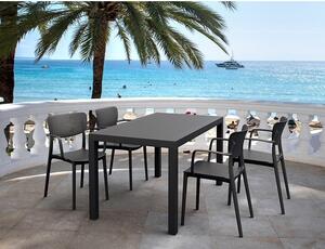 Σετ Τραπεζαρίας 5τμχ Ares Loft Black 140Χ80Χ75εκ. - SIESTA