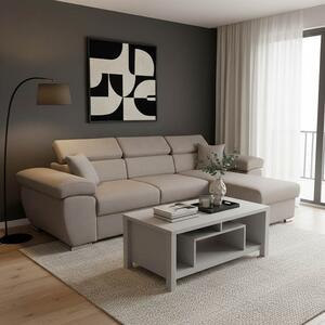Γωνιακός Καναπές Comy Καφέ - Μπεζ 286x160x75-90 cm