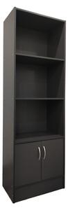 Βιβλιοθήκη Tekaro I Σκούρο Γκρι 57x33x180 cm