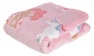 4866 ΚΟΥΒΕΡΤΑ FLEECE 110X150 RELAX ΡΟΖ-ΛΕΥΚΟ-ΜΠΛΕ - DAS KIDS