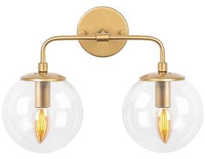 Φωτιστικό Τοίχου - Απλίκα Horn 942FLG2175 37x21x27cm 2xE14 40W Clear-Gold Opviq