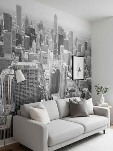 Sinsay - Αυτοκόλλητη φωτοταπετσαρία με μοτίβο πόλης που αποτελείται από 4 ρολά - ανοιχτό γκρι