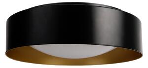 MEGAMAN Φωτιστικό οροφής LED Renzo XChange μαύρο/χρυσό CCT, IP44, Μαύρο, Μπάνιο, Αλουμίνιο, σύγχρονο