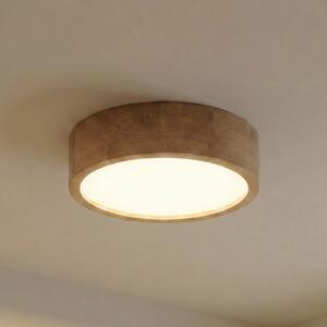 TEMAR LIGHTING Φωτιστικό οροφής Cleo, Ø 38 cm, 3-φωτιστικό, ξύλο δρυός, E27, ρυθμιζόμενος, Ξύλου, Σαλόνι / τραπεζαρία, Ξύλο, σύγχρονο