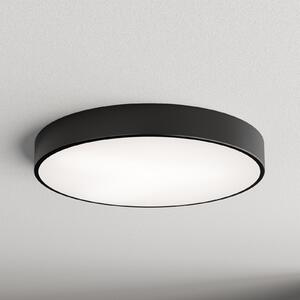 TEMAR LIGHTING Φωτιστικό οροφής Cleo 600, μαύρο, αισθητήρας, IP20, Ø 60 cm, μέταλλο, Μαύρο, Σαλόνι / τραπεζαρία, Μέταλλο, σύγχρονο