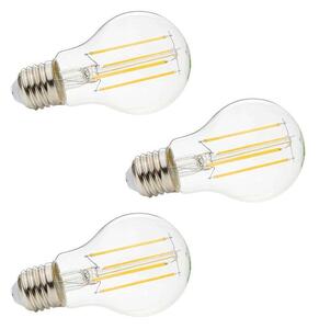 Lindby - 3-pack Λαμπτήρας LED 7W (806lm) Filament E27 Clear