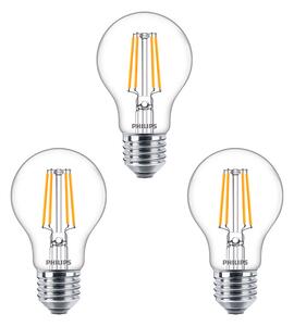 Philips - 3-pack Λαμπτήρας LED 4W (470lm) Filament E27