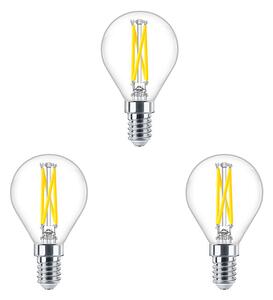 Philips - 3-pack Λαμπτήρας LED 3W Γυαλί Στέμμα (250lm) Φωτο Ρυθμιζόμενο E14