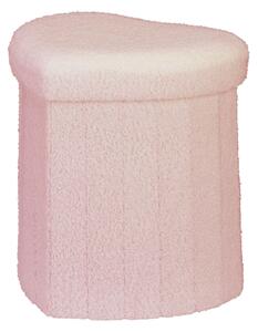 Σκαμπό Με Αποθηκευτικό Χώρο (34x28x35) K-M Hearts Pink NBD300130