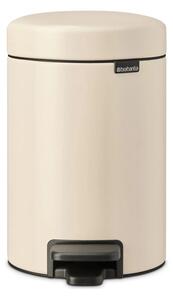 Κάδος απορριμμάτων με πεντάλ Brabantia NewIcon 1005523, 3 L, Ομαλό κλείσιμο, Αντιολισθητική βάση, Μπεζ