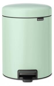 Κάδος απορριμμάτων με πεντάλ Brabantia NewIcon 1008839, 5 L, Εύκολο κλείσιμο, Αντιολισθητική βάση, Ανοιχτό πράσινο