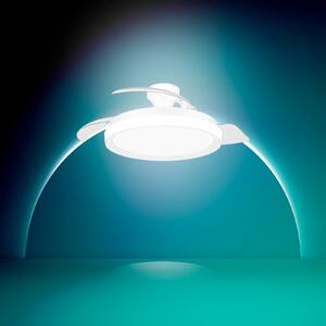 Philips Ανεμιστήρας οροφής LED Bliss, λευκός γυαλιστερός, DC, αθόρυβος, ρυθμιζόμενος, Λευκό, Σαλόνι / τραπεζαρία, Μέταλλο, σύγχρονο