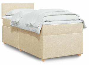 VidaXL Κρεβάτι Boxspring με Στρώμα Κρεμ 80 x 200 εκ. Υφασμάτινο