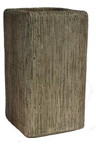 MOD Premium Γλάστρα κεραμική Carve taupe 19x19x33cm 35591