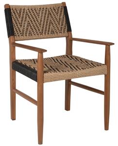 AP Καρέκλα ξύλινη πλεκτή με rattan ethnic 57x66x87cm 221516