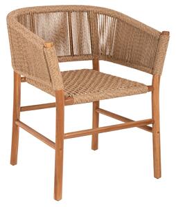 AP Καρέκλα ξύλινη Irvy με rattan μπεζ 56x62x75cm 347525