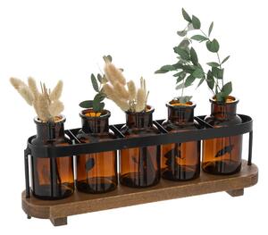Σετ 5 γυάλινα βάζα atmosphera Le Café Bordelais, ύψος 34 cm