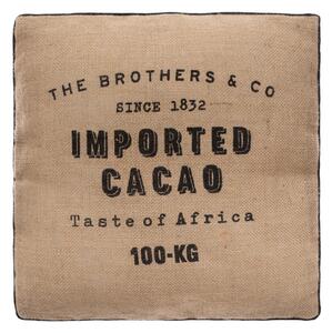 Διακοσμητικό μαξιλάρι atmosphera Cacao, 40x40 cm, γιούτα