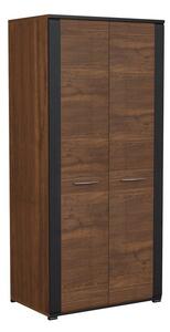 Ντουλάπα Orlando D106, Wenge, Καρυδί, 194x90x56.5cm, Πόρτες ντουλάπας: Με μεντεσέδες