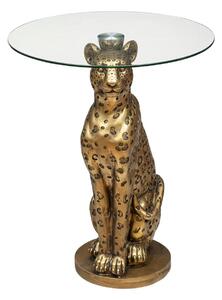 Τραπεζάκι σαλονιού atmosphera Wild Leopard, 40 εκ., γυαλί