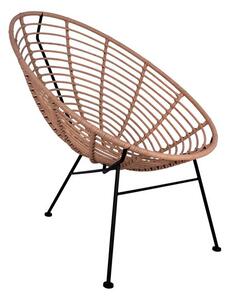 Ap Πολυθρόνα Sardinia μεταλλική μπεζ rattan 73x83x86cm - 61210208