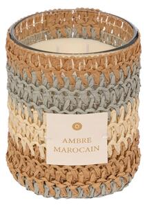 Αρωματικό κερί atmosphera Zaya, Scented, Amber γυαλί & Natural Fibers, 470 g