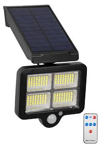 GloboStar® 71483 Αυτόνομος Ηλιακός Προβολέας LED SMD 20W 1500lm με Ενσωματωμένη Μπαταρία 2400mAh - Φωτοβολταϊκό Πάνελ με Αισθητήρα Ημέρας-Νύχτας - PIR Αισθητήρα Κίνησης και Ασύρματο Χειριστήριο IR Αδιάβροχο IP65 Ψυχρό Λευκό 6000K