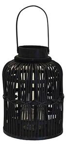 MOD Premium Φανάρι bamboo ξύλινο μαύρο cage 21x28cm 61044