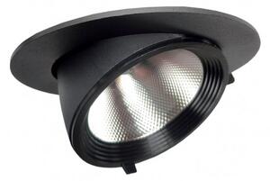 Χωνευτό Σποτ Φωτιστικό Οροφής Roma 30W Led 3000K 36° GK 43-000394 Μαύρο