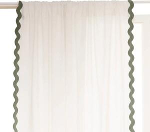 Κουρτίνα atmosphera Chéri, 140 x 260 εκ., βαμβάκι, λευκή, κυματιστή άκρη