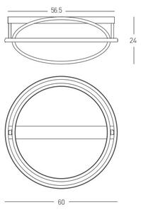 Πλαφονιέρα Φωτιστικό Οροφής LED 56W IP20 3000K Zambelis 22018 Μαύρο