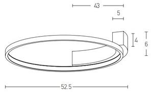 Πλαφονιέρα Φωτιστικό Οροφής 53cm LED 39W IP20 3000K Zambelis 2077 Λευκό