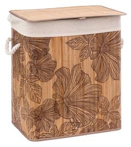 Καλάθι απλύτων 5five Blackflora, μπαμπού, 60 l