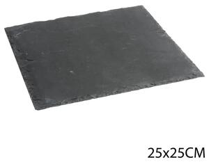 Πιατέλα σερβιρίσματος από σχιστόλιθο Secret de Gourmet, 25x25εκ