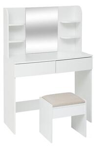 Τουαλέτα με καθρέφτη 5five Dolo, λευκή, 125 cm