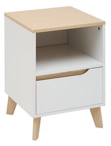Κομοδίνο 5five Luma, MDF, λευκό, 55 cm