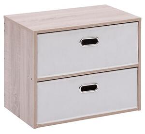 Συρταριέρα 2 συρταριών 5five, MDF, 50 cm, μπεζ