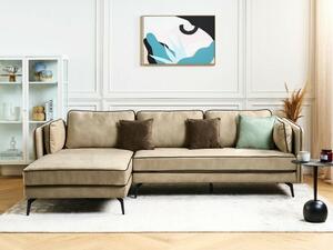 Γωνιακός Καναπές Berwyn 622, Beige, 268x157x88cm, Πόδια: Μέταλλο,Ευκάλυπτος