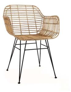 TS Wood Καρέκλα Αδάμας Rattan μαύρο 58x61x83cm 780003