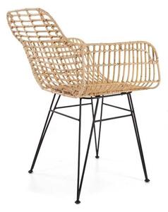 TS Wood Καρέκλα Αδάμας Rattan μαύρο 58x61x83cm 780003