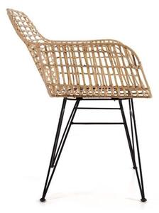 TS Wood Καρέκλα Αδάμας Rattan μαύρο 58x61x83cm 780003